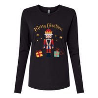 Merry Christmas Nutcracker Womens Cotton Relaxed Long Sleeve T-Shirt