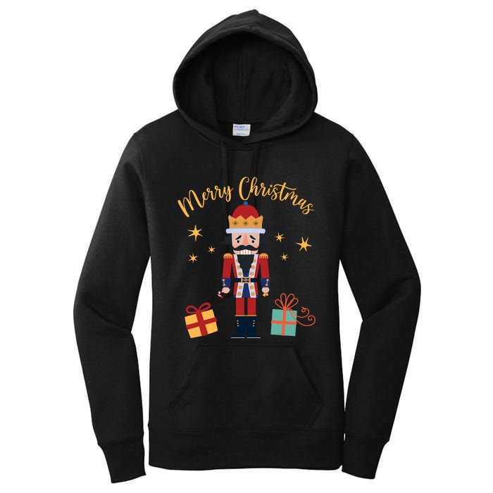 Merry Christmas Nutcracker Women's Pullover Hoodie