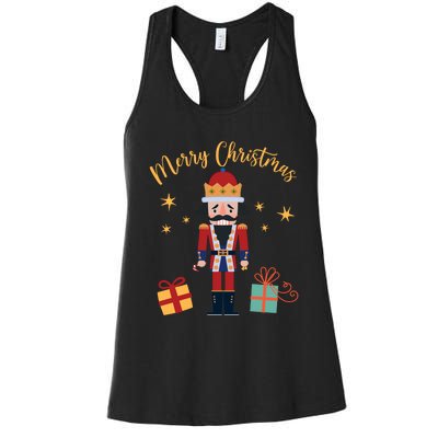 Merry Christmas Nutcracker Women's Racerback Tank