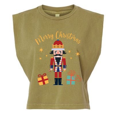 Merry Christmas Nutcracker Garment-Dyed Women's Muscle Tee