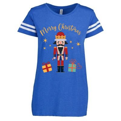 Merry Christmas Nutcracker Enza Ladies Jersey Football T-Shirt