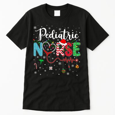 Merry Christmas Nurse Pediatric Nurse Christmas Pattern Tall T-Shirt