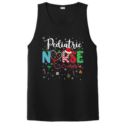 Merry Christmas Nurse Pediatric Nurse Christmas Pattern PosiCharge Competitor Tank