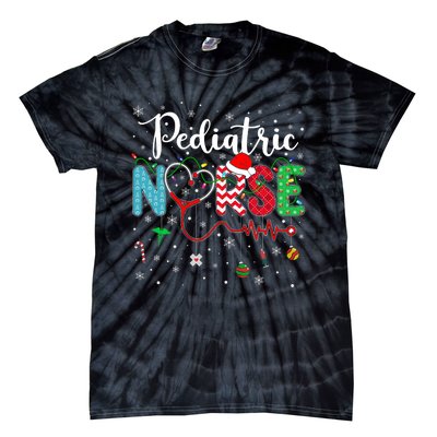 Merry Christmas Nurse Pediatric Nurse Christmas Pattern Tie-Dye T-Shirt