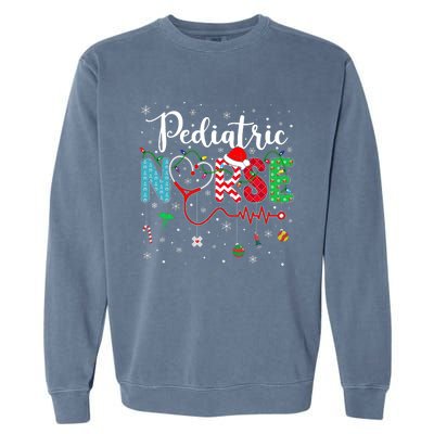 Merry Christmas Nurse Pediatric Nurse Christmas Pattern Garment-Dyed Sweatshirt