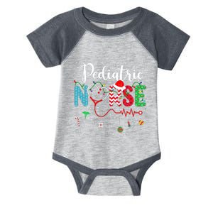 Merry Christmas Nurse Pediatric Nurse Christmas Pattern Infant Baby Jersey Bodysuit