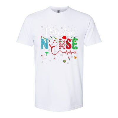 Merry Christmas Nurse Pediatric Nurse Christmas Pattern Softstyle® CVC T-Shirt