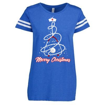 Merry Christmas Nurse Yuletide Practitioners Cute Gift Enza Ladies Jersey Football T-Shirt