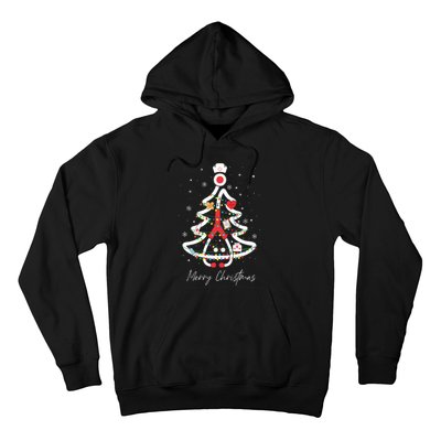 Merry Christmas Nurse Stethoscope Tree Lights Hoodie