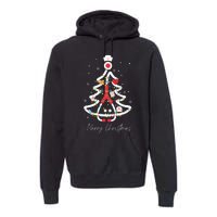 Merry Christmas Nurse Stethoscope Tree Lights Premium Hoodie