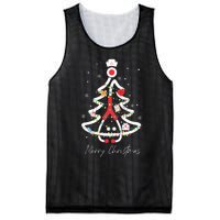 Merry Christmas Nurse Stethoscope Tree Lights Mesh Reversible Basketball Jersey Tank