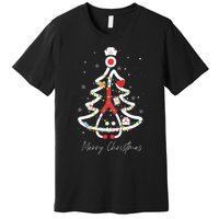 Merry Christmas Nurse Stethoscope Tree Lights Premium T-Shirt