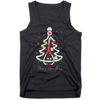 Merry Christmas Nurse Stethoscope Tree Lights Tank Top