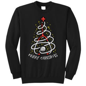 Merry Christmas Nurse Xmas Scrub Top Stethoscope Sweatshirt