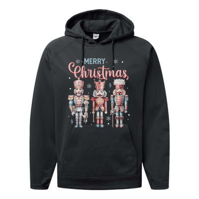 Merry Christmas Nutcracker Ballet Festive Xmas Performance Fleece Hoodie