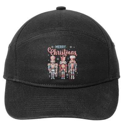 Merry Christmas Nutcracker Ballet Festive Xmas 7-Panel Snapback Hat