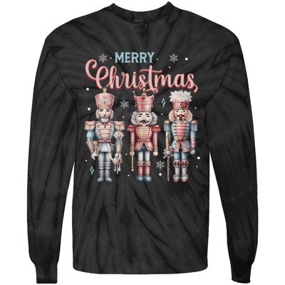 Merry Christmas Nutcracker Ballet Festive Xmas Tie-Dye Long Sleeve Shirt