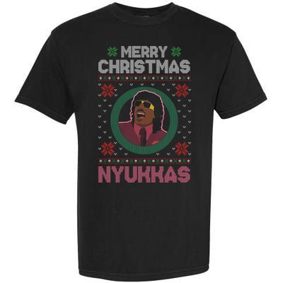 Merry Christmas Nyukkas Funny Christmas Apparel Garment-Dyed Heavyweight T-Shirt