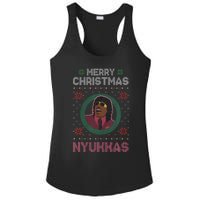 Merry Christmas Nyukkas Funny Christmas Apparel Ladies PosiCharge Competitor Racerback Tank