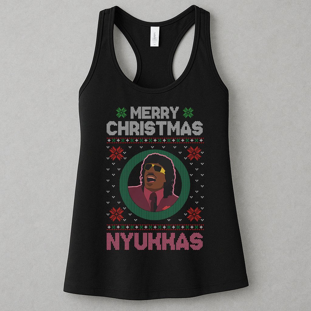 Merry Christmas Nyukkas Funny Christmas Apparel Womens Tank Top