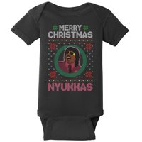 Merry Christmas Nyukkas Funny Christmas Apparel Baby Bodysuit