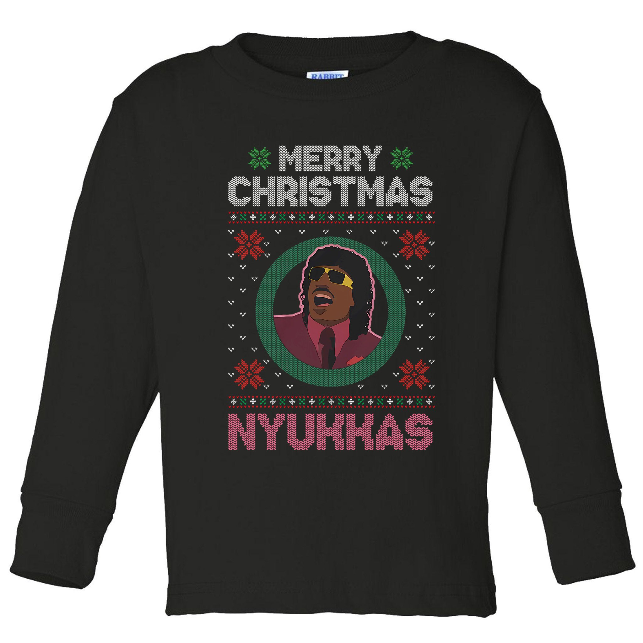 Merry Christmas Nyukkas Funny Christmas Apparel Toddler Long Sleeve Shirt