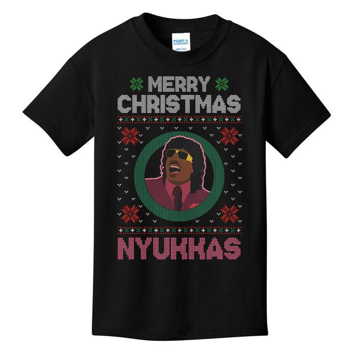 Merry Christmas Nyukkas Funny Christmas Apparel Kids T-Shirt