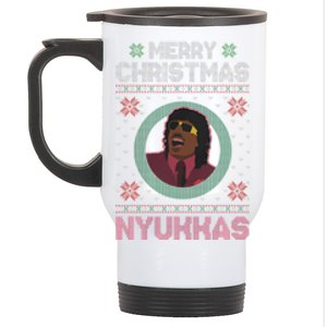 Merry Christmas Nyukkas Funny Christmas Apparel Stainless Steel Travel Mug