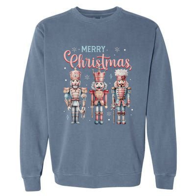 Merry Christmas Nutcracker Ballet Festive Xmas Garment-Dyed Sweatshirt