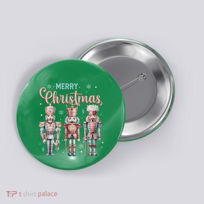 Merry Christmas Nutcracker Ballet Festive Xmas Button