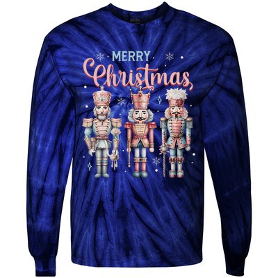 Merry Christmas Nutcracker Ballet Festive Xmas Tie-Dye Long Sleeve Shirt