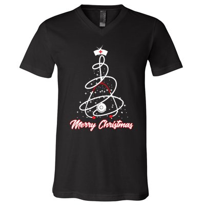 Merry Christmas Nurse Yuletide Practitioners Cute Gift V-Neck T-Shirt