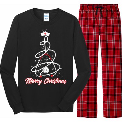 Merry Christmas Nurse Yuletide Practitioners Cute Gift Long Sleeve Pajama Set