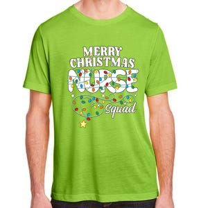 Merry Christmas Nurse Squad Party Nursing Np Rn Xmas Lights Gift Adult ChromaSoft Performance T-Shirt