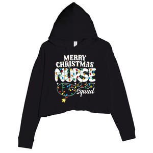 Merry Christmas Nurse Squad Party Nursing Np Rn Xmas Lights Gift Crop Fleece Hoodie