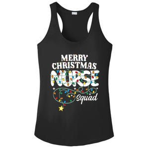 Merry Christmas Nurse Squad Party Nursing Np Rn Xmas Lights Gift Ladies PosiCharge Competitor Racerback Tank