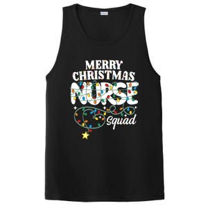 Merry Christmas Nurse Squad Party Nursing Np Rn Xmas Lights Gift PosiCharge Competitor Tank