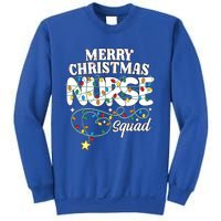 Merry Christmas Nurse Squad Party Nursing Np Rn Xmas Lights Gift Sweatshirt