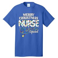 Merry Christmas Nurse Squad Party Nursing Np Rn Xmas Lights Gift Tall T-Shirt