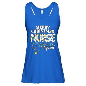 Merry Christmas Nurse Squad Party Nursing Np Rn Xmas Lights Gift Ladies Essential Flowy Tank