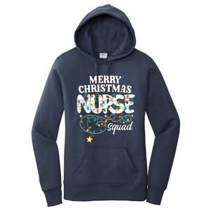 Merry Christmas Nurse Squad Party Nursing Np Rn Xmas Lights Gift Women's Pullover Hoodie