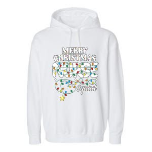 Merry Christmas Nurse Squad Party Nursing Np Rn Xmas Lights Gift Garment-Dyed Fleece Hoodie