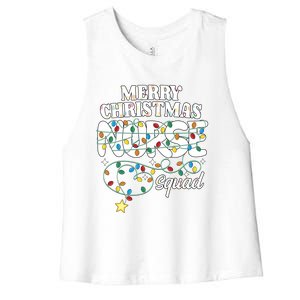 Merry Christmas Nurse Squad Party Nursing Np Rn Xmas Lights Gift Women's Racerback Cropped Tank