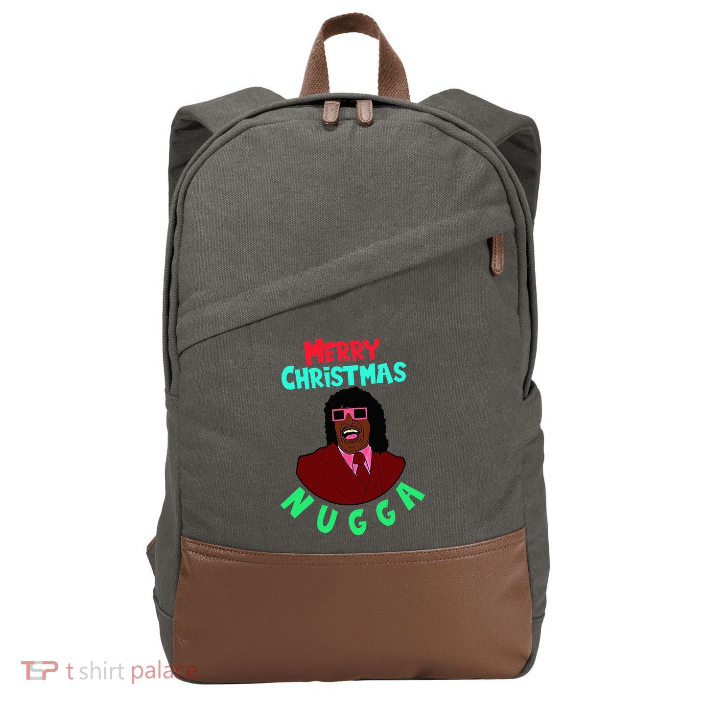 Merry Christmas Nugga After Next Christmas Cotton Canvas Backpack