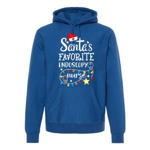 Merry Christmas Nurse Crew Santas Favorite Endoscopy Nurse Gift Premium Hoodie