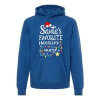 Merry Christmas Nurse Crew Santas Favorite Endoscopy Nurse Gift Premium Hoodie