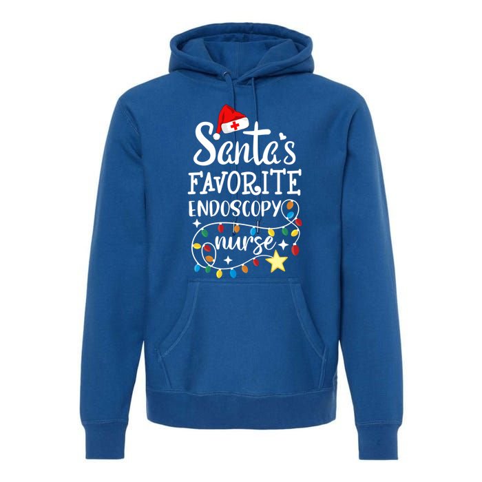 Merry Christmas Nurse Crew Santas Favorite Endoscopy Nurse Gift Premium Hoodie