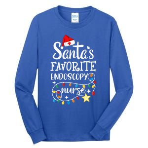 Merry Christmas Nurse Crew Santas Favorite Endoscopy Nurse Gift Tall Long Sleeve T-Shirt