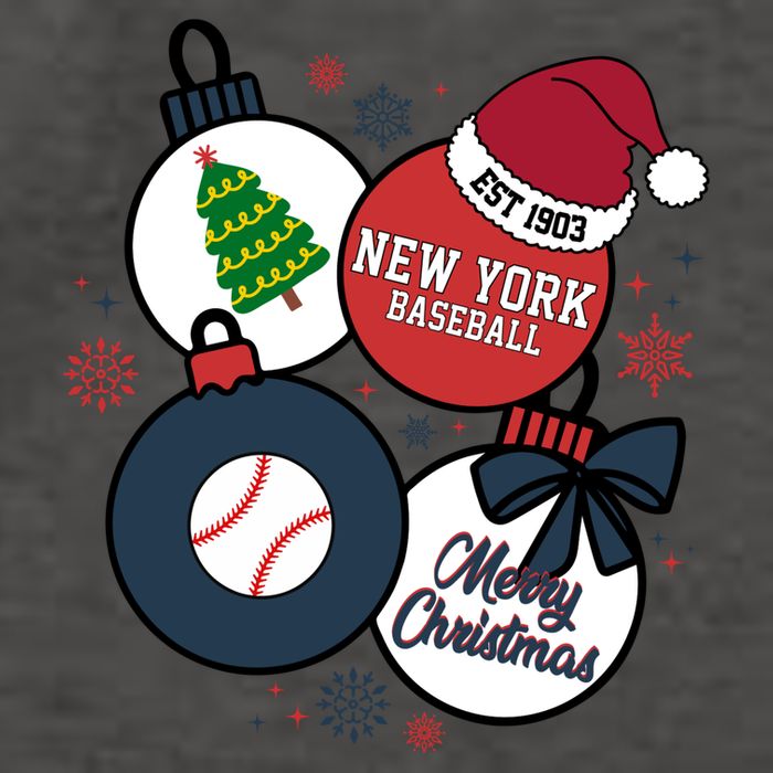 Merry Christmas New York Baseball Est 1903 Vector Backpack