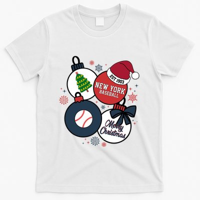 Merry Christmas New York Baseball Est 1903 T-Shirt